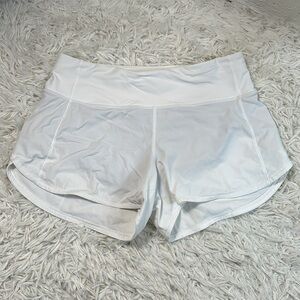 Lululemon Speed Up Short Long *4" Updated Fit White